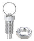 Built Like A Tank Carbon Steel Spring Plunger With Pull Ring M16x1.5 Thread and nut for industrial use and smooth operation.