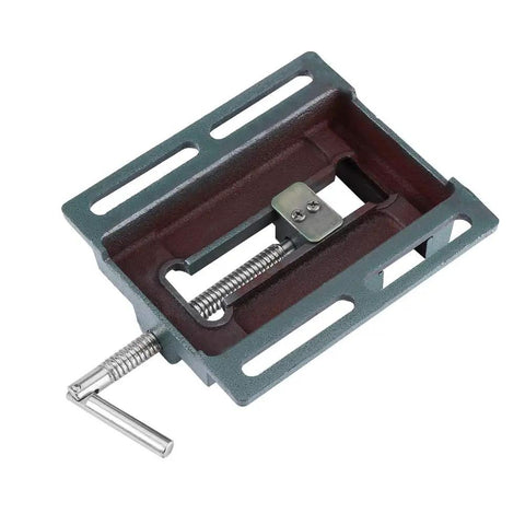 Fabater Heavy Duty Drill Press Vise 6 Inch Opening Industrial Cast Iron Milling Machine Vice with visible tightening screw.