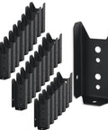 24 Pack Beefy Galvanized Black Fence Brackets For Wood 2x4 Carbon Steel Fence Bracket Repair Kit With Pre Drilled Holes