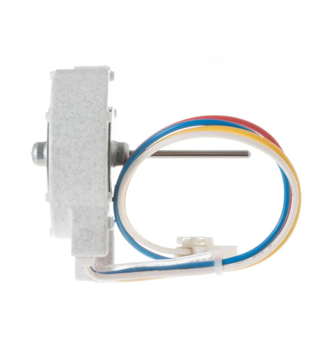 Side view of Condenser Fan Motor Replacement For GE Haier Refrigerators Quiet Cooling Fix Noisy Or Inoperable Fan Replaces WR60X10209