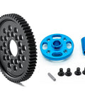 63T Hardened Machined Steel Spur Gear For Tamiya TT02 RC Car Black Upgrade Part Replacement TAM54500 Compatible High Speed Gear Set