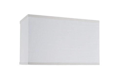 Off White Linen Rectangle Lamp Shade With Brass Spider Fitter Hardback Construction 16 Inch Wide Transitional Style Top And Bottom Openings 8