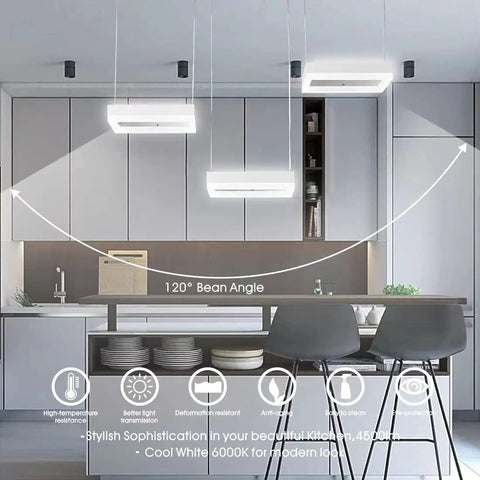 Integrated LED Pendant Light With Dimmable Color Changing LEDs Remote Control 3 Light Dope Modern Ceiling Fixture