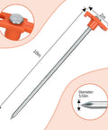 Beefy Heavy Duty 10 Inch Tent Stakes And Hammer Kit 10 Pack With Storage Pouch For Easy Setup And Strong Anchoring stake detail