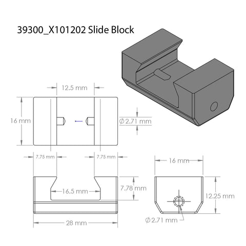 Rack And Pinion Linear Slide Pack For Robots And Vehicles, Turn Rotational Motion Into Smooth Linear Drive, TETRIX MAX Compatible Robotic Building Elements, Ideal For Forklift, Conveyor, Sorter Add Ons And Hobby Robot Projects, gray slide block diagram