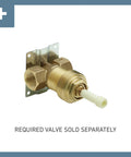 Required valve for Cia 1-Handle Volume Control Valve Trim Kit Matte Black for Shower, M-PACT system compatible, brass material.
