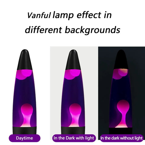 Purple Liquid Motion Lamp For Adults And Kids Magma Motion Lamp With White Wax Flows Glass Nightlight For Home Decor Christmas Thanksgiving Vibe Black Base shown in different lighting conditions.