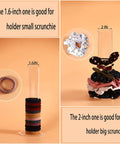 Duo Pack Clear Acrylic Scrunchie Holder Organizer Set For Hair Ties showing two holders filled with various colored scrunchies.