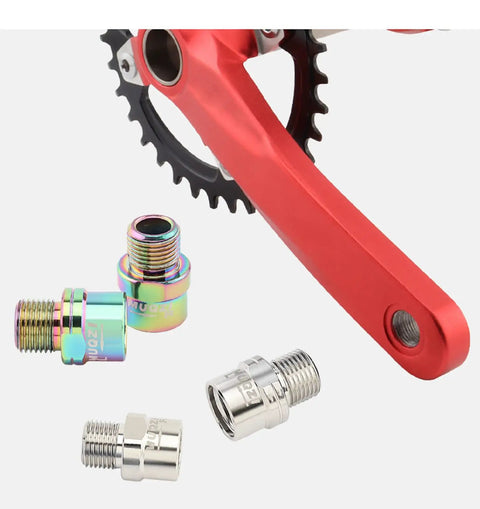 Pair Of Steel Bike Pedal Extenders For A Slight Crank Reach Upgrade With Sixteen Millimeter Spacer Fits Nine Sixteenth Inch Threaded Pedals