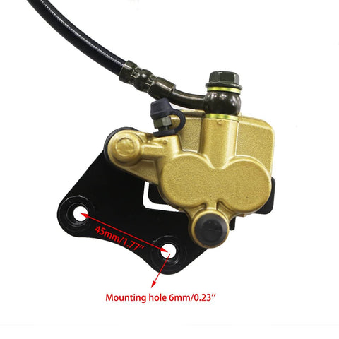 Front Disc Hydraulic Brake Master Cylinder Caliper Assembly with 190mm Rotor for 50cc-125cc Chinese Dirt and Pit Bikes