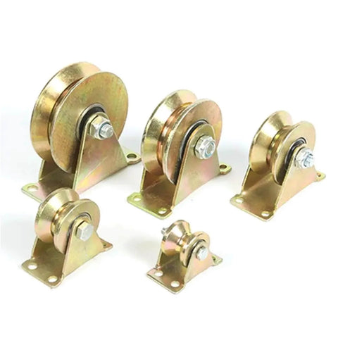 Heavy Duty Stainless Steel Caster Wheel Set Four Pack For Sliding Door Tracks U Type 60mm Bearing Pulleys Rollers