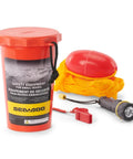 All In One Watercraft Safety Kit With 50 Ft Buoyant Line, Bailer, Whistle And Waterproof Flashlight For Jet Skis And Personal Watercraft, Your Essential Rescue Gear