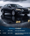 Sedan in wet parking lot, suitable for Brake Kit For 2014 2015 2016 Mazda 3 Sport With 11.02 Inch Front Rotors 10.43 Inch Rear Rotors.