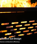 Hollowed design of 42 Inch Large Square Outdoor Fire Pit With Poker, Wood Burning Fire Pit for Camping, Backyard Or Patio