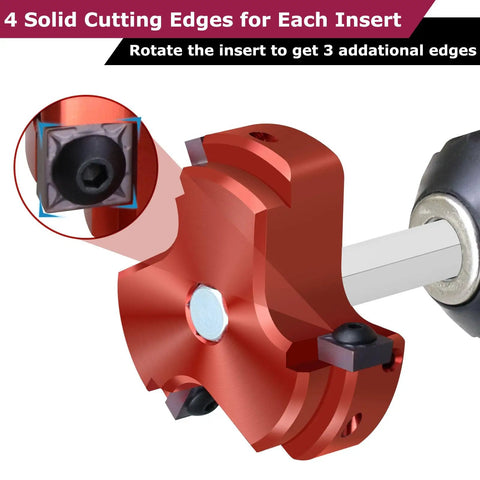 Close-up of 3 Inch PVC Pipe Reamer With Triple Blade For Faster Cutting Power Fitting Saver Socket Pro Grade Plumbing Tool