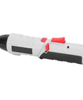 Kickass Compact Cordless Drill Driver Kit Boasts A Super Sleek Body With A Beast Mode 4.2V Lithium Battery And Powerful Led Work Light For Blazing Fast Drilling On Every Home Job, showing a compact drill with red buttons.