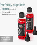 Pro Grade Brake Bleed Kit For Shimano Tektro And TRP Hydraulic Disc Brakes With Video Guide Includes 2x Mineral Oil Fluid