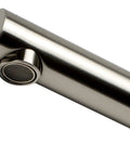 Close-up of Tub Spout With Dope Swivel Design And Brushed Nickel Finish Solid Brass Construction Single Hole Wall Mount Foldable Spout.