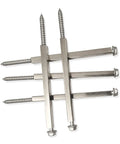 6 Inch Gutter Screws for 4 Inch Gutters Repair Kit with Rust Resistant Coated Finish and Stainless Steel Collar White Screws and Rings 10 Pack