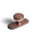 Antique Copper Cabinet Knobs With Backplates Set Of 6 Zinc Alloy Drawer Pulls With Spacer For Cabinets And Dressers Vintage Copper Single Hole Screws Included close-up