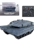 Two Point Four Gigahertz Mini RC Tank Toy With LED Lights Rotating Turret One To Sixty Four Scale Off Road Grippy Tracks