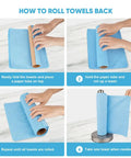 Step-by-step guide on rolling Blue Microfiber Shop Towels Roll With 55 Sheets Washable And Reusable 11x9 Inch Cloths