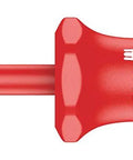 Pro Grade Insulated Phillips Screwdriver PH 2 X 100 mm VDE Rated 1000V Safe Working Stainless Steel Round Blade Electrical Screwdriver For PH Screws Water Bath Tested, red handle and silver tip.