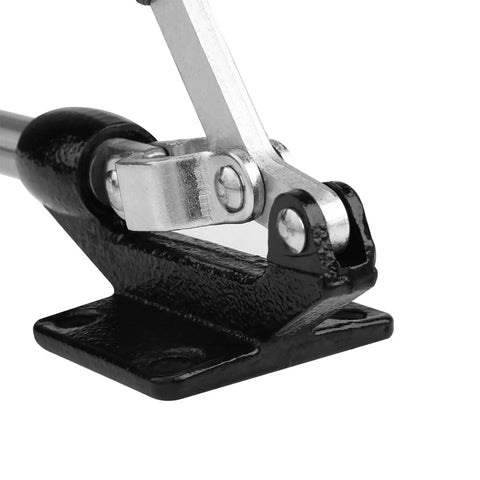 Close-up of Heavy Duty Heat Press Clamping Fixture with 386Kg clamp force, 42mm stroke, carbon steel construction, model 304E