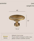 Premium Solid Brass Cabinet Handles French Vintage Style T Bar Drawer Knobs for Kitchen Cabinets and Bathroom Vanity, 48mm size.