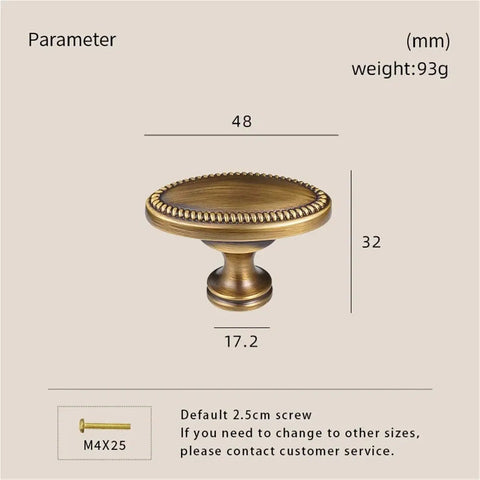 Premium Solid Brass Cabinet Handles French Vintage Style T Bar Drawer Knobs for Kitchen Cabinets and Bathroom Vanity, 48mm size.