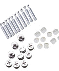 24 Sets Cam Lock Furniture Fasteners For Quick Cabinet Assembly Iron And Plastic Connectors With Bolts Nuts Dowels