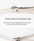 Front view of stainless steel hose clamp set, 0.5x24 inch, 25 pcs, worm gear buckle