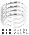 4 Pack Brake Bleeder Hose Kit With One Way Valve For Motorcycle Car Truck ATV And Clutch Bleeding Tool Aluminum Valve Silicone Hoses