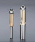 Professional Grade Double Edged Straight Trimming Cutter With Bearing For Woodworking Milling Machines 25mm Size precision tools, shown in two sizes.