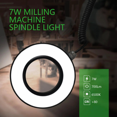 Dead Simple Setup Rock Solid 50Mm Waterproof Led Magnetic Work Light For Cnc Milling Machine Spindle Heavy Duty shown with 7W specs