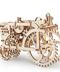 3D Wooden Puzzle Mechanical Tractor Kit With Self Propelled Action Built From Plywood For Grownups And Teens A Hands On Engineering Model That Moves And Makes A Great Gift For Builders And Tinkerers, front view