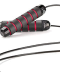 Jump Rope With Ball Bearings For Fast Smooth Rotations Adjustable Cable 6 Inch Memory Foam Handles Ideal For Speed Training