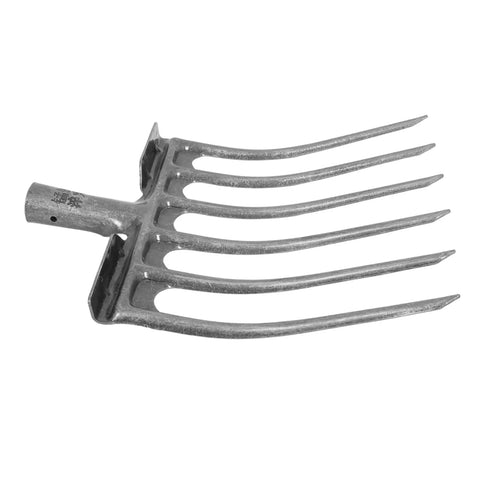 Heavy Duty Steel Garden Fork For Soil Loosening And Planting Area Prep, rugged fork head with quick attach feature for wooden handles