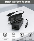 2 Pro Switching Adapter 24V Power Adapter For Bambu Lab AMS 2 Pro Automatic Material System, Plug And Play Compatible With ADS-96HLA-19-1 24096E, Safe 24V Cord Charger For Reliable Filament Feeding And Quick Swaps. black AC adapter with cord and plug