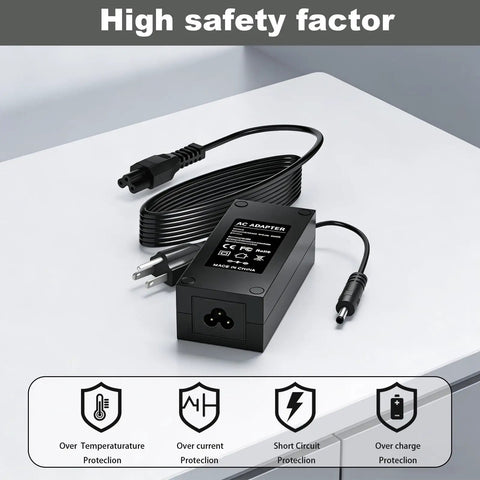 2 Pro Switching Adapter 24V Power Adapter For Bambu Lab AMS 2 Pro Automatic Material System, Plug And Play Compatible With ADS-96HLA-19-1 24096E, Safe 24V Cord Charger For Reliable Filament Feeding And Quick Swaps. black AC adapter with cord and plug