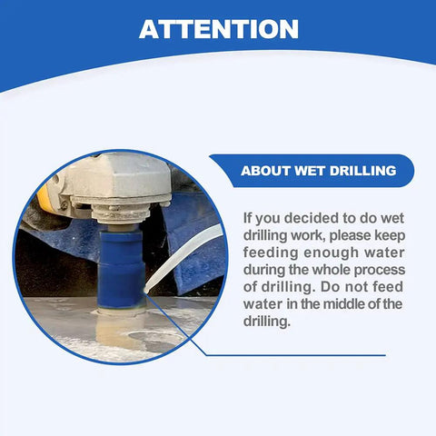 Diamond Core Drill Bits One And Three Eighths Inch 35mm Dry Hole Saw used for wet drilling in granite with side protection