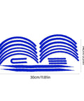 Reflective Waterproof Scooter Sticker Cover for Electric Scooters, Durable Scratch Resistant Body Decal in blue, 30cm x 14cm