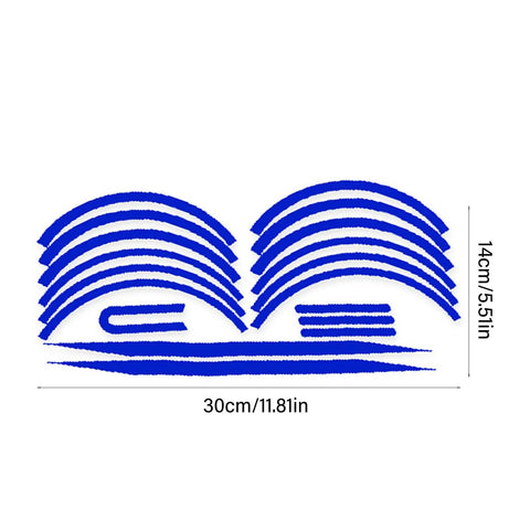 Reflective Waterproof Scooter Sticker Cover for Electric Scooters, Durable Scratch Resistant Body Decal in blue, 30cm x 14cm