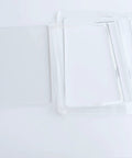 Shop Grade Router Table Insert Plate With Rabbet Cutout Template Kit designed for 11.75 by 9.25 inch workbench shown from above.