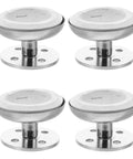 4 Pack Adjustable Stainless Steel Round Furniture Legs 35mm Height For Cabinets Sofas And Beds With Leveling Feet Replacement
