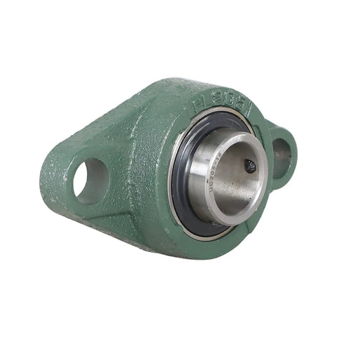 Close-up of 10 Pack UCFL205-16 Pillow Block Bearings With 1 Inch Bore Beefy Steel Self Aligning Flange Bearing 2 Bolt Block