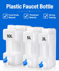On The Go Water Container With Spigot For Outdoor And Car Use 3L 5L Or 10L Capacities Lightweight PP Water Jug For Camping Road Trips RVs And Vehicle Hydration