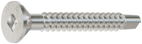 FHSD Wood to CFS Screw Collated Flat Head Self Drive Type 410 Stainless Steel Size Ten by One and a Half Inch with Square Drive