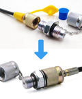 Heavy Duty Hydraulic Test Coupling Kit With Sealing Threads For Hose Fittings And Oil Measuring Tool NPT One Quarter Inch Built To Last Adapter Set For Pneumatic And Hydraulic Systems, carbon steel adapters