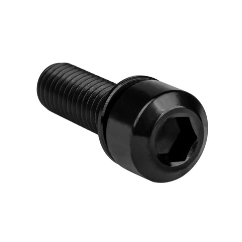 Titanium Bike Stem Bolts M5x16 18 20mm Socket Cap Head Screws With Washers Pack Of 6 Black Grade 5 6AL4V Ultralight Strength